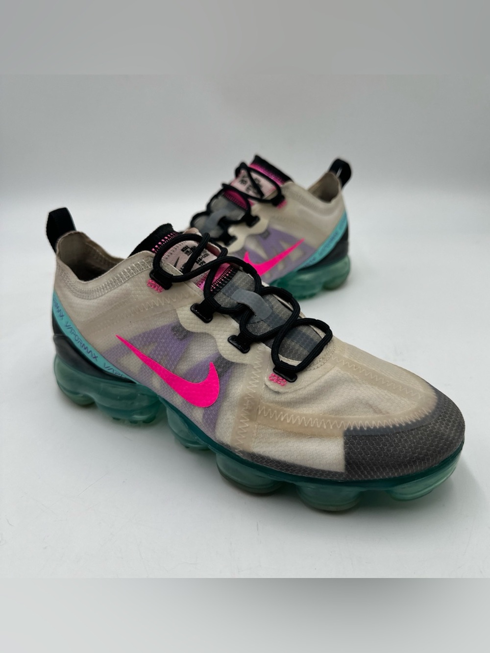 Nike Air VaporMax 2019 Womens Size 9 Pink Teal Multicolor Sneakers AR6632-005